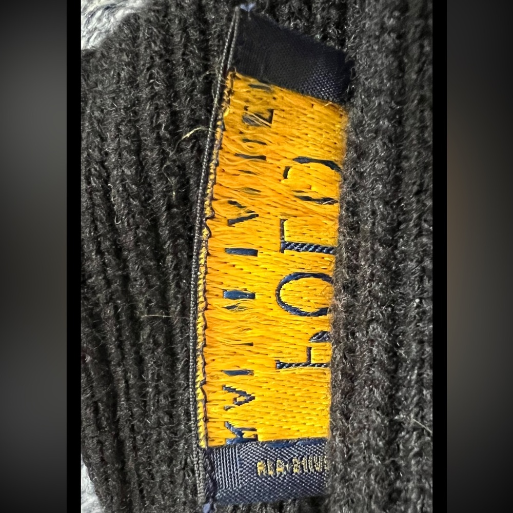 Polo Ralph Lauren French Bulldog Embroidered Rib-Knit Beanie / Polo Black / NWT - Picture 6 of 11